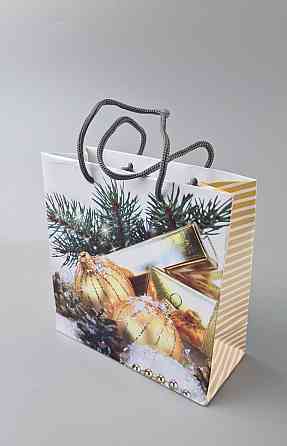 Новорічні паперові, подарункові пакети з ручкою Чашка 16/16/8-029 (12 шт) Харків