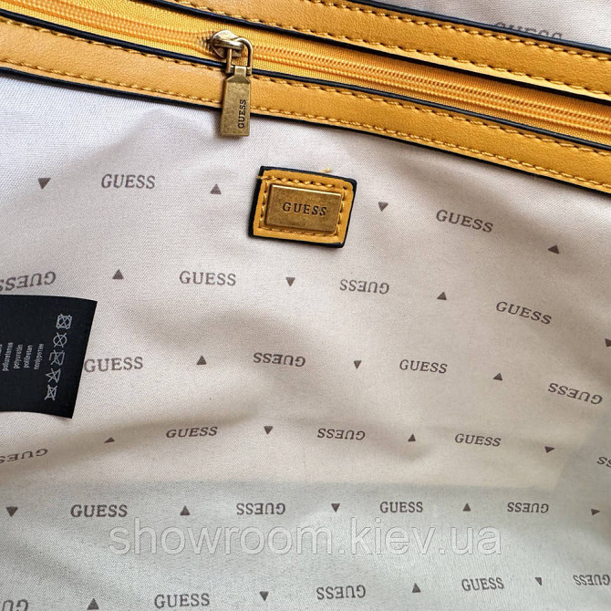 Женская сумка шоппер Guess (866522) оранжевая Киев - изображение 4