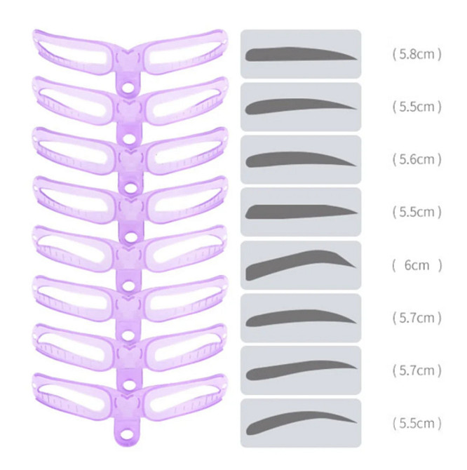 Набор трафаретов для бровей 8 шт Киев - изображение 2