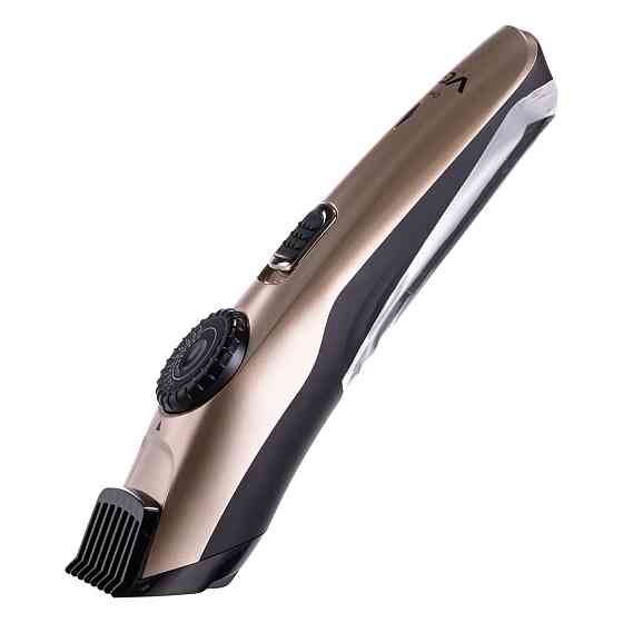 Машинка для стрижки волосся та бороди на акумуляторі з насадками Золотистий VGR HP-V-031 Коломыя