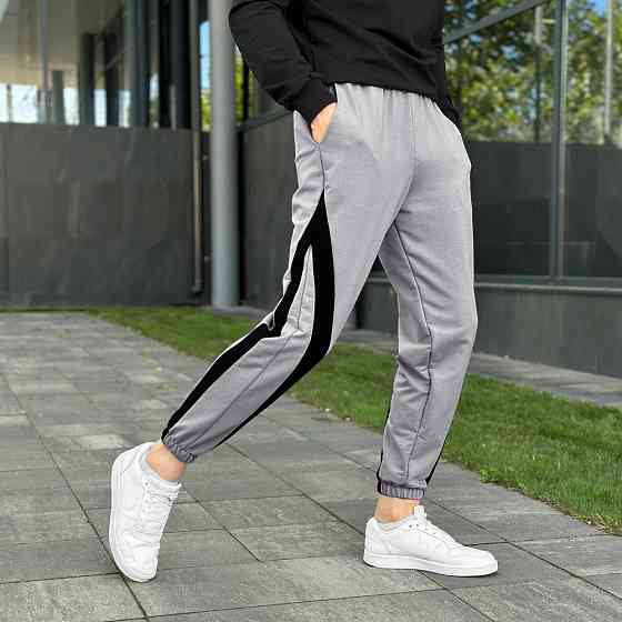 Чоловічі сталеві джогери з чорними вставками Pobedov Shade Київ