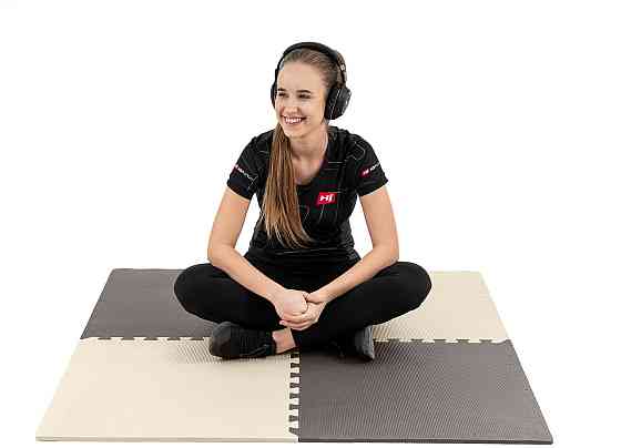 Мат-пазл Hop-Sport EVA 1см HS-A010PM - 4 частин бежево-коричневий Київ