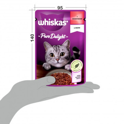 Вологий корм для кішок Whiskas Pure Delight з яловичиною в желе 85 г (5900951263194) Вінниця - фото 7