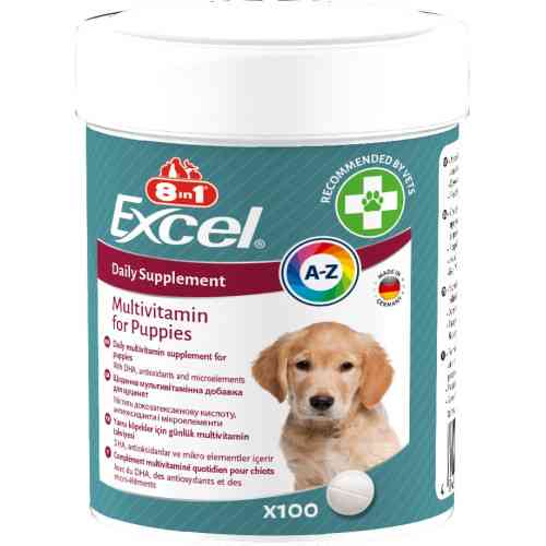 Вітаміни 8in1 Excel Multi Vitamin Puppy для цуценят та молодих собак мультивітамін 100 шт Київ