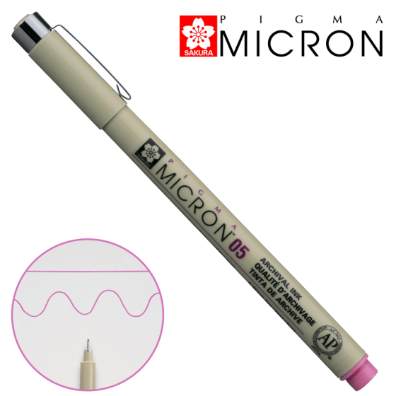 Линер PIGMA MICRON (0.5), 0,45мм, Розовый, Sakura Киев