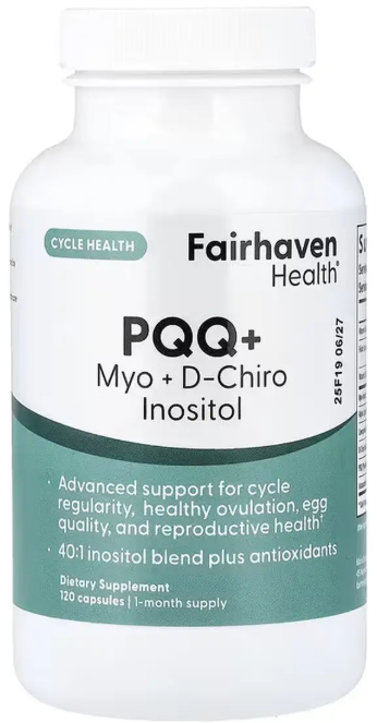 PQQ мио-инозитол и де-хироинозитол Fairhaven PQQ + Myo + D-Chiro Inositol Plus 120 капс Киев - изображение 1