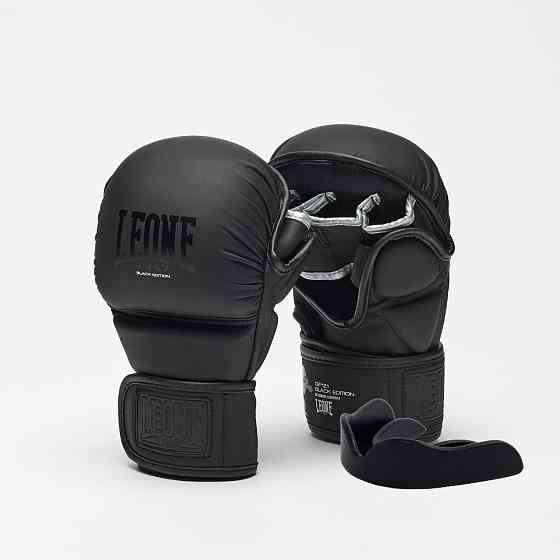 Рукавиці греплінгові для ММА Leone BLACK Edition S (капа в комплекті) Кам'янське