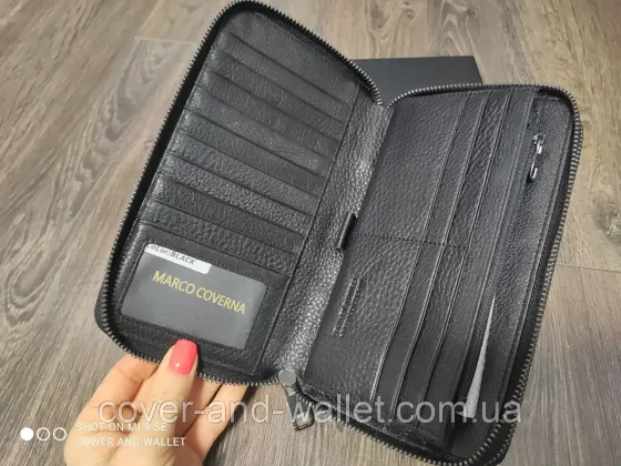 Стильний чоловічий шкіряний клатч на дві блискавки з фактурою під рептилію Marco Coverna 5902C Київ