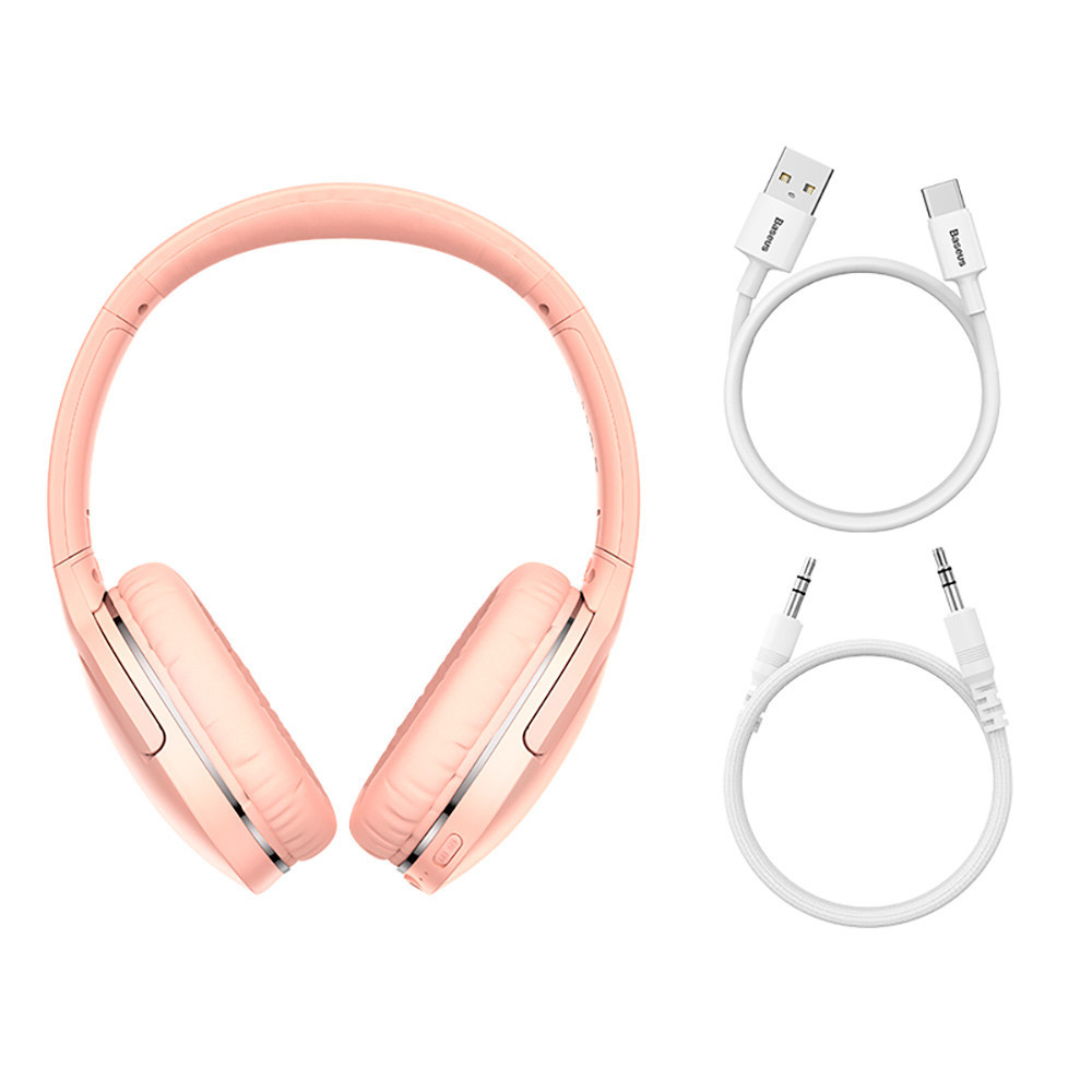 Бездротові накладні навушники Baseus Encok Wireless headphone D02 Pro Pink Київ - фото 9