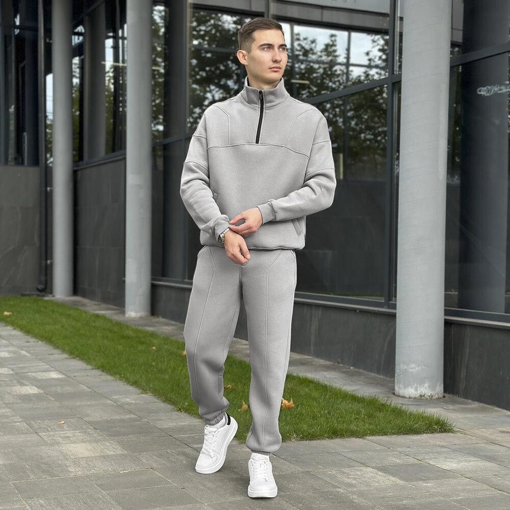 Сталевий спортивний костюм для чоловіків. Комплект осінь зима Pobedov Grand ЗИМА Київ - фото 1