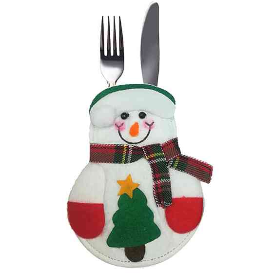 Новогодний чехол для приборов Снеговик 10 на 13 см разноцветный Киев