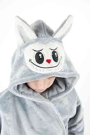 Халат детский, велсофт Лабубу серый топ Юрма одяг Киев