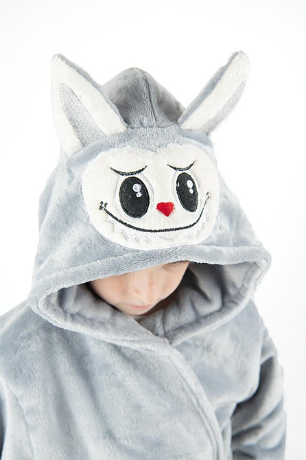 Халат детский, велсофт Лабубу серый топ Юрма одяг Киев - изображение 2