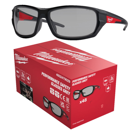 Окуляри захисні PERFORMANCE MILWAUKEE з покриттям AS/AF (сірі) (48шт) Одеса