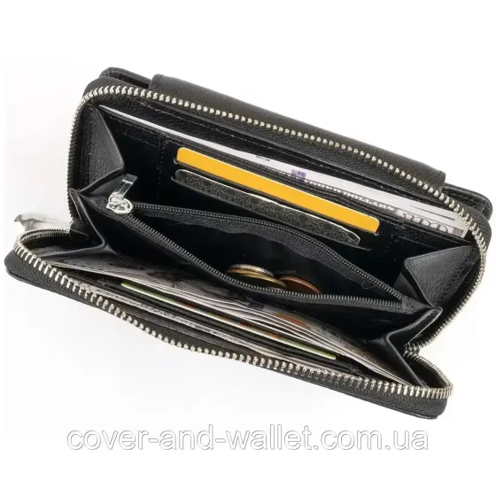 Небольшой мужской кошелек клатч с ремешком для руки ST Leather Киев