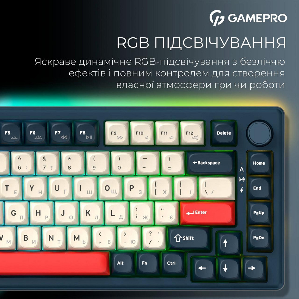 Клавіатура бездротова GamePro Asgard Yord Keychron Super Red Switch Blue (MK266BL) ( 13565 ) Харьков - изображение 17
