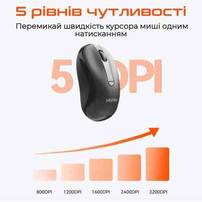 Мышка Meetion BTM185R Bluetooth/Wireless Black (MT-BTM185R-A) Винница