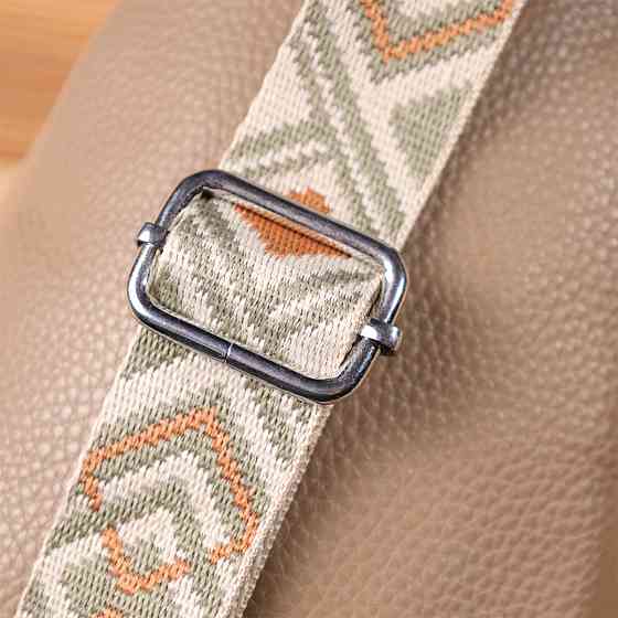 Слинг сумка из натуральной кожи для женщин Vintage 22939 Бежевый Киев