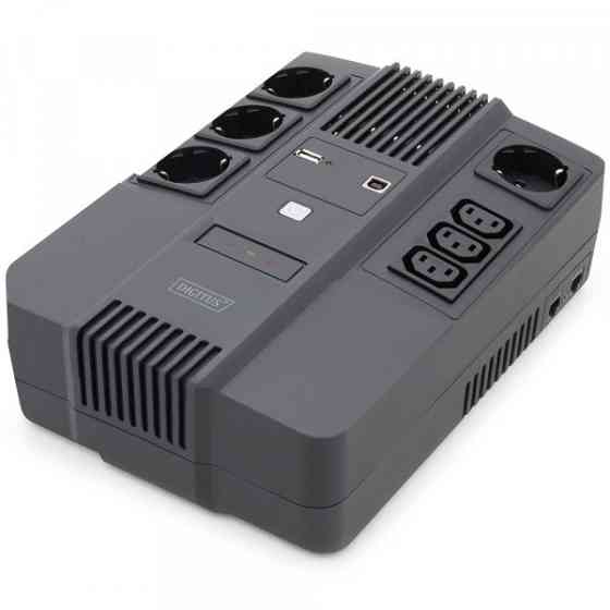 ДБЖ Digitus Line-Interactive, 800VA/480W, LED, 4xSchuko/3xC13, RJ45, USB (DN-170111) Киев