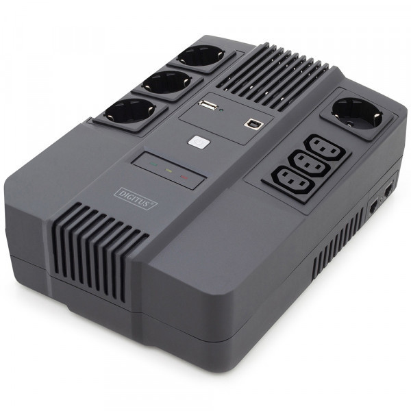 ДБЖ Digitus Line-Interactive, 800VA/480W, LED, 4xSchuko/3xC13, RJ45, USB (DN-170111) Київ - фото 6