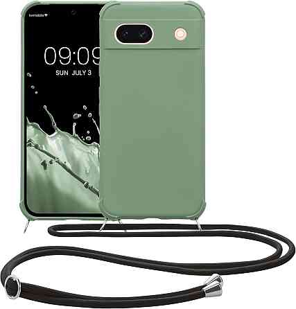 Силиконовый чехол для Google Pixel 8a с шнурком для ношения на шее серый Киев