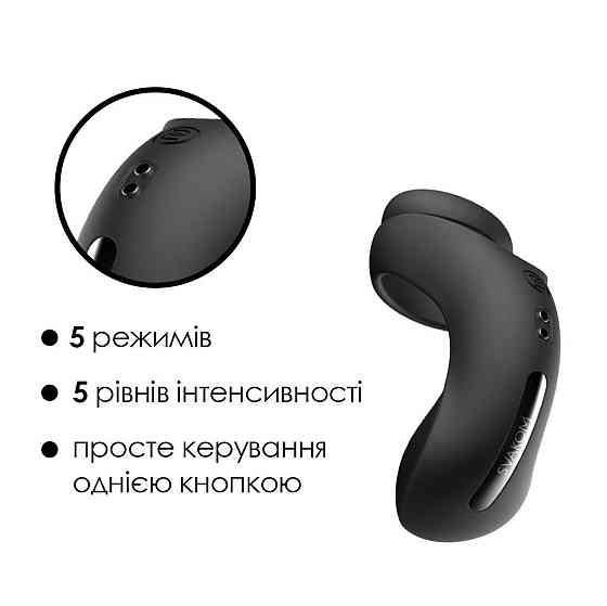 Подвійне ерекційне кільце Svakom Benedict Black зі стимуляцією промежини Sex Aura Київ