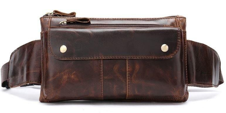 Поясная cумка мужская Vintage 14815 Коричневая Киев - изображение 1