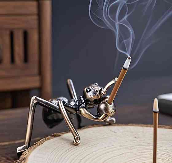 Подставка для благовоний муравей, держатель для аромапалочек, декоративная статуэтка, металл Киев