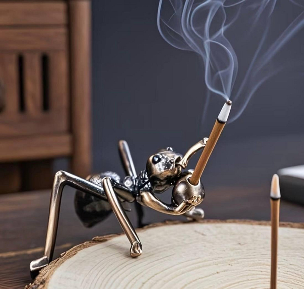 Подставка для благовоний муравей, держатель для аромапалочек, декоративная статуэтка, металл Киев - изображение 3