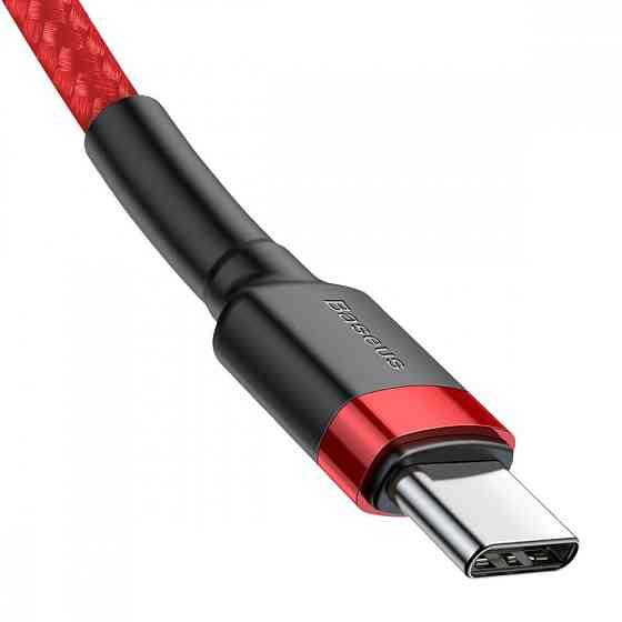 Кабель Baseus Caful Type-C PD 2.0 100W 2м червоно-чорний Львів
