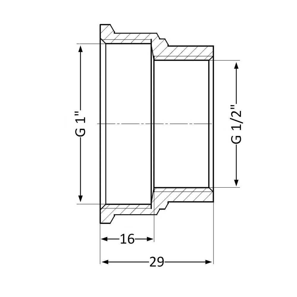 Муфта Thermo Alliance Standart 1/2"х1" ВР SD4051525 Київ - фото 9