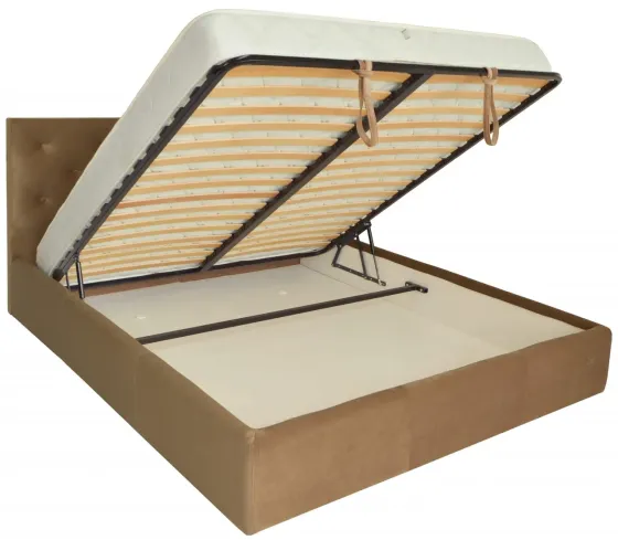 Кровать Двуспальная Bristol Comfort 180 х 190 см Missoni 004 С подъемным механизмом и нишей для белья Светло-коричневый Киев