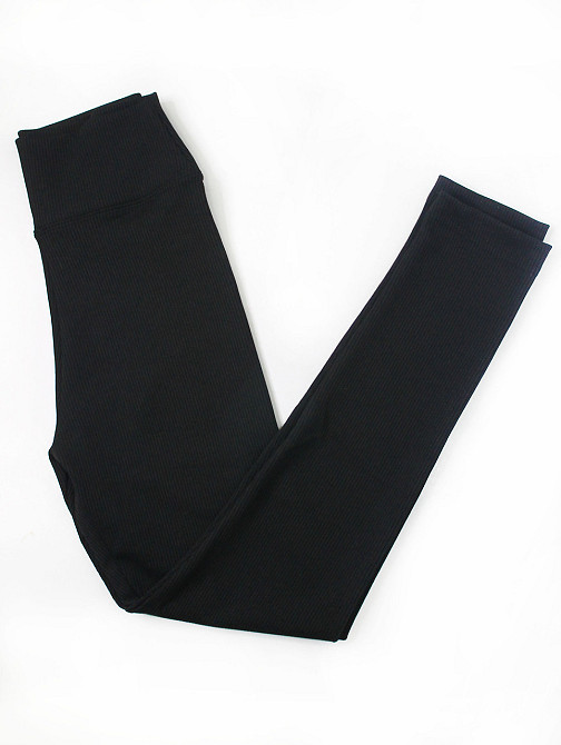 Женские лосины леггинсы рубчик Черный S Харьков - изображение 3