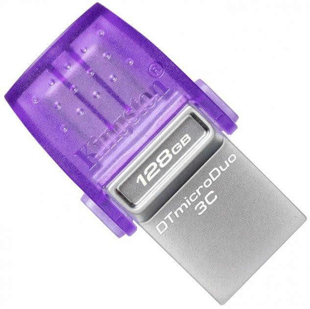 Flash Drive Kingston DT Duo 3C 128GB 200MB/s dual USB-A + USB-C (6807197) Киев - изображение 1
