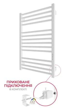 Електрична рушникосушка HF Derby 770х530 TR K біла матова Київ