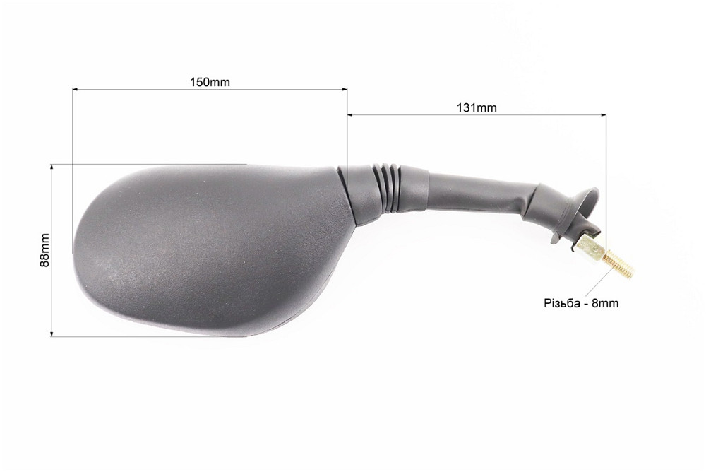 Дзеркала к-кт DIO- чорні "краплі", м8 "ніжка в чохлі гумовому", від 5шт -10% Киев - изображение 2