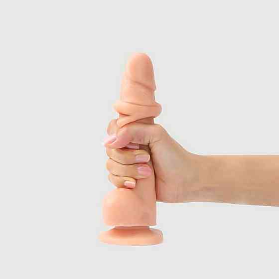 Реалістичний фалоімітатор Strap-On-Me Sliding Skin Realistic Dildo Vanille XXL, ефект рухливої шкіри Sex Aura Київ