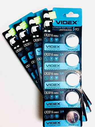 Батарейка літієва VIDEX CR2016 5 pcs BLISTER CARD Київ