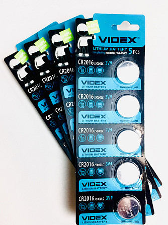 Батарейка літієва VIDEX CR2016 5 pcs BLISTER CARD Київ - фото 2