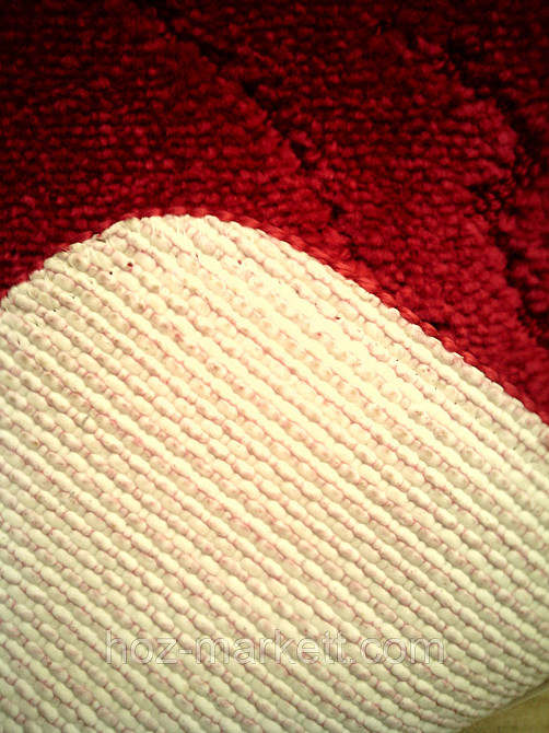 Набір килимків в ванну і туалет червоний виробництво Туреччина 80 х 50 см Харків - фото 3