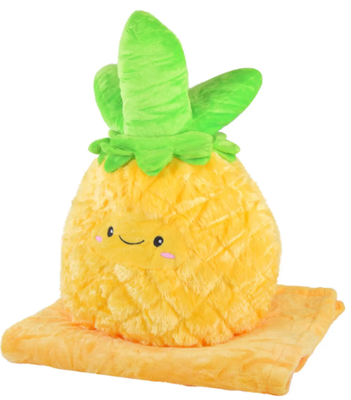 М'яка іграшка+плед арт. MP02 (50шт) ананас 45 см плед 80*120 см, шт Київ - фото 1