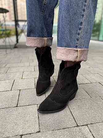 KATI SHOES Черевики жіночі KATI SHOES 407 чорні (весна-осінь, замша натуральна) (6063) Коломия