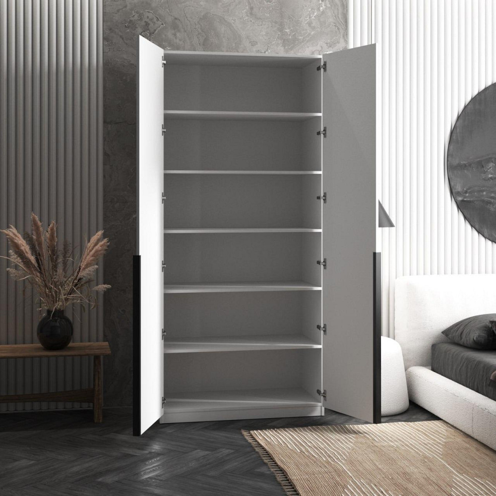 Шкаф для одежды VAYS M-26, с полками, ЛДСП, 100×50×220 см - для спальни, гостиной, прихожей Львов - изображение 4