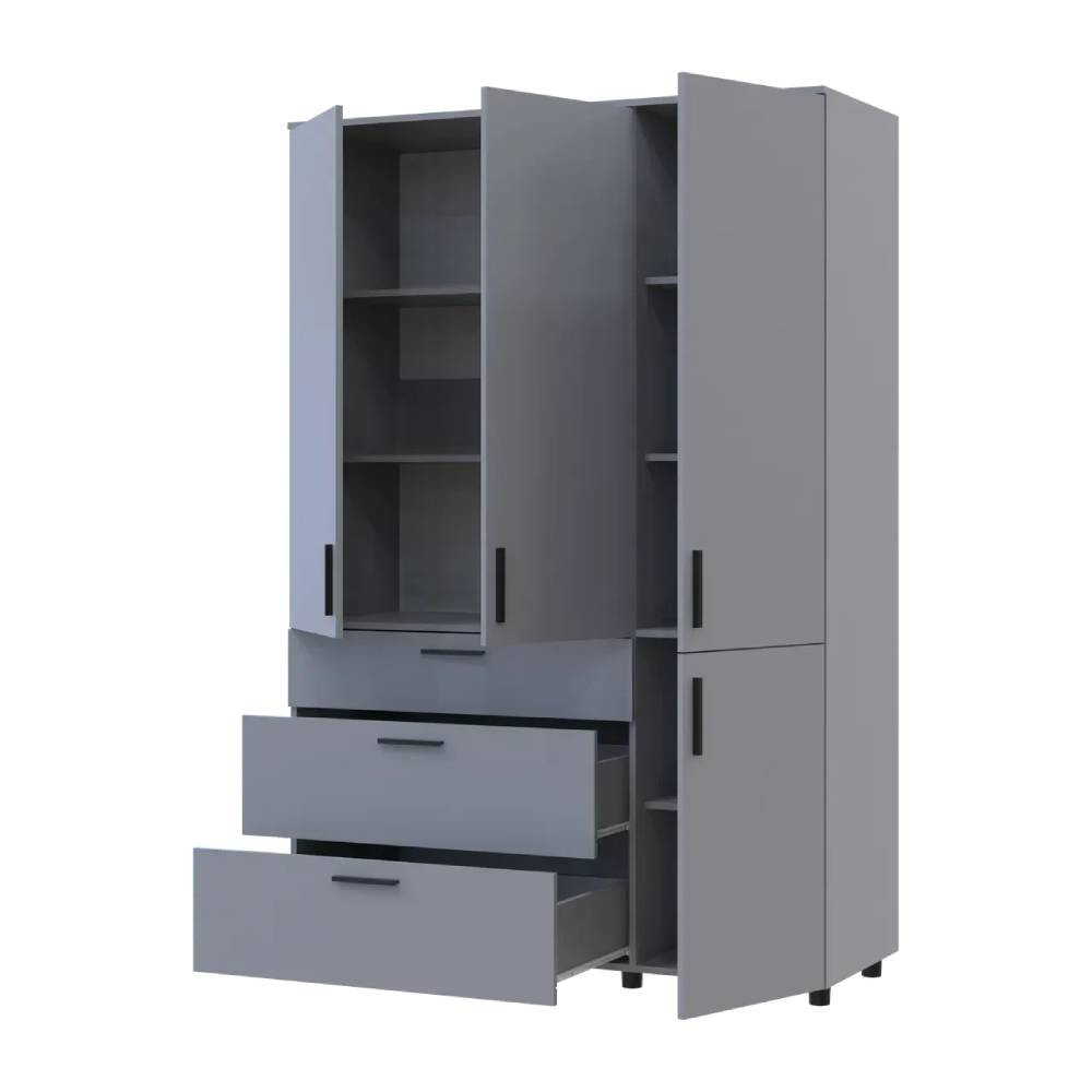 Шкаф для одежды Doros Торн Серый 3 ДСП/3Ш (полки) 135х51.6х200 (DRS-012064) Львов - изображение 5