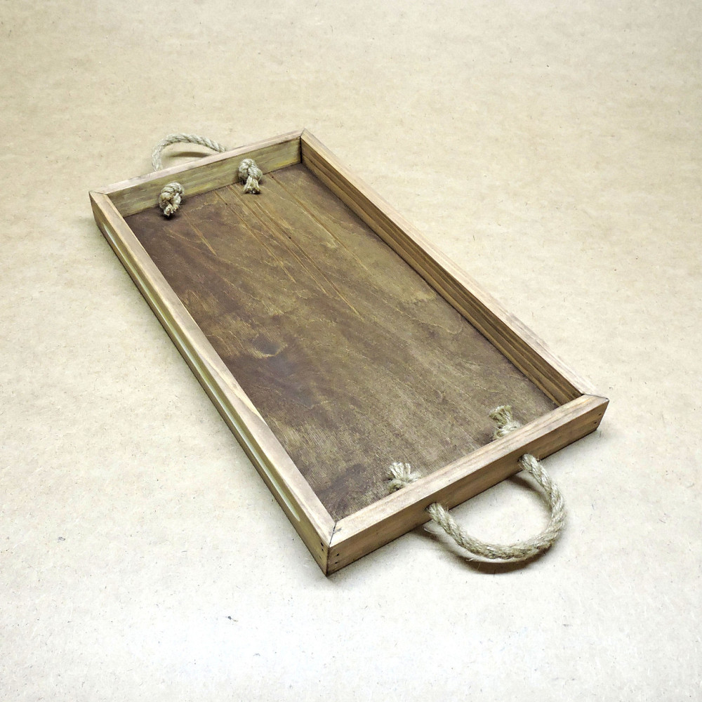 Піднос дерев'яний "Шарлеруа 50х27" махагон Миколаїв - фото 7