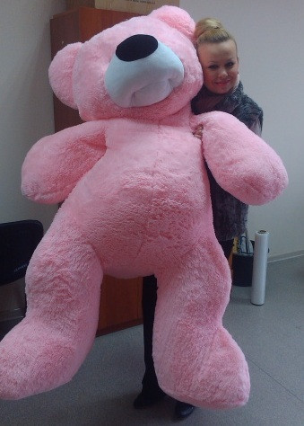 Большой медведь Алина Бублик 200 см розовый Киев - изображение 5