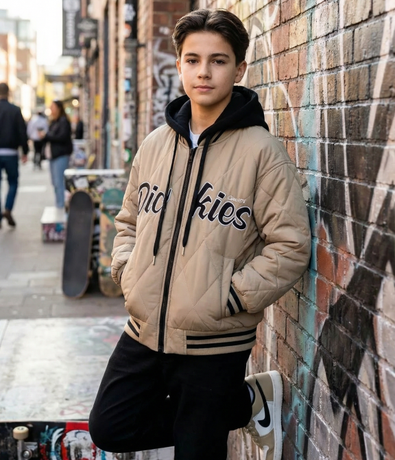 Куртка бомбер  для мальчиков бежевый на 8,9,10 лет Николаев - изображение 5