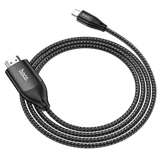 Кабель HOCO UA16 Type-C to HDTV HD on-screen cable Metal Gray Київ