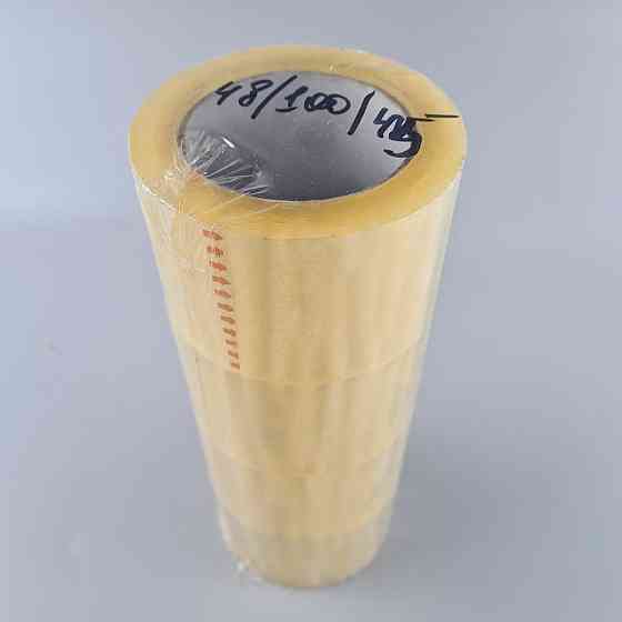 Скотч упаковочный прозрачный 45мк 72мм 100метров  