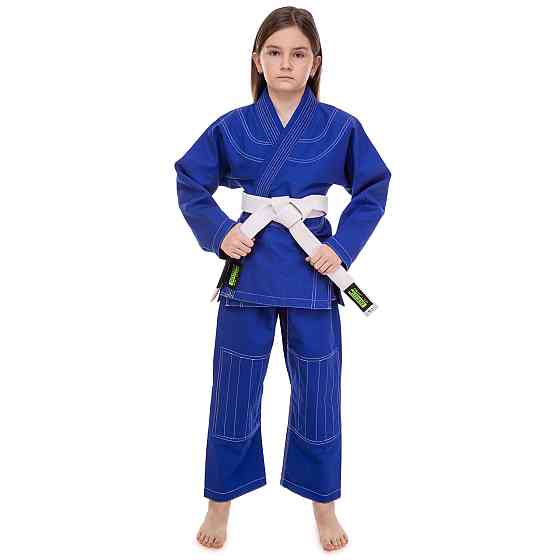 Кимоно для джиу-джитсу подростковое CORE CO-3139-M размер 140-180см синий Спортивная форма Киев